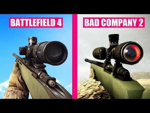 Battlefield 4 vs Battlefield Bad Company 2 Weapons Comparison