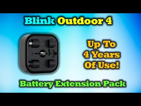 Blink Outdoor 4 (newest model) + Battery Extension Pack — Four-year battery wireless smart security camera, two-way audio, HD live view, enhanced motion detection — 5 camera system video review thumbnail