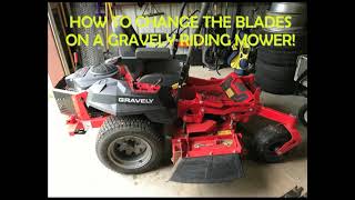 HOW TO EASILY CHANGE THE BLADES ON A GRAVELY RIDING MOWER!
