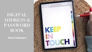 Digital Address and Password Book with Perpetual Calendar and 6 Subject Notebook - Walkthrough