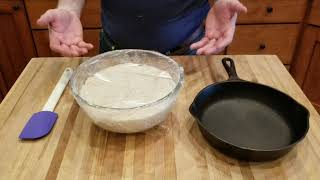 No-knead bread in a cast iron skillet!