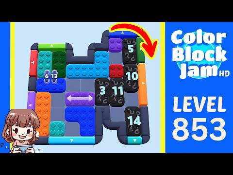 Color Block Jam Level 853 Solution Walkthrough