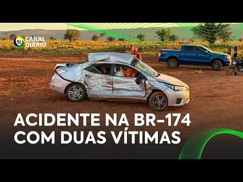 Colisão entre carro e carreta mata duas pessoas na BR-174 em Pontes e Lacerda