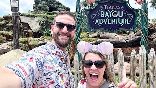 Our first time on Tiana's Bayou Adventure!!!