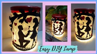 Easy DIY lamp|Valentine's Day Gift Idea|Glass Jar Reuse|Anniversary/Birthday gift idea|Jyoti Craftz|