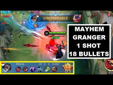 NEWEST GRANGER MAYHEM Triple Bullets Legendary Gameplay (One Shot Erase All Enemy) 3X Rhapsody MLBB