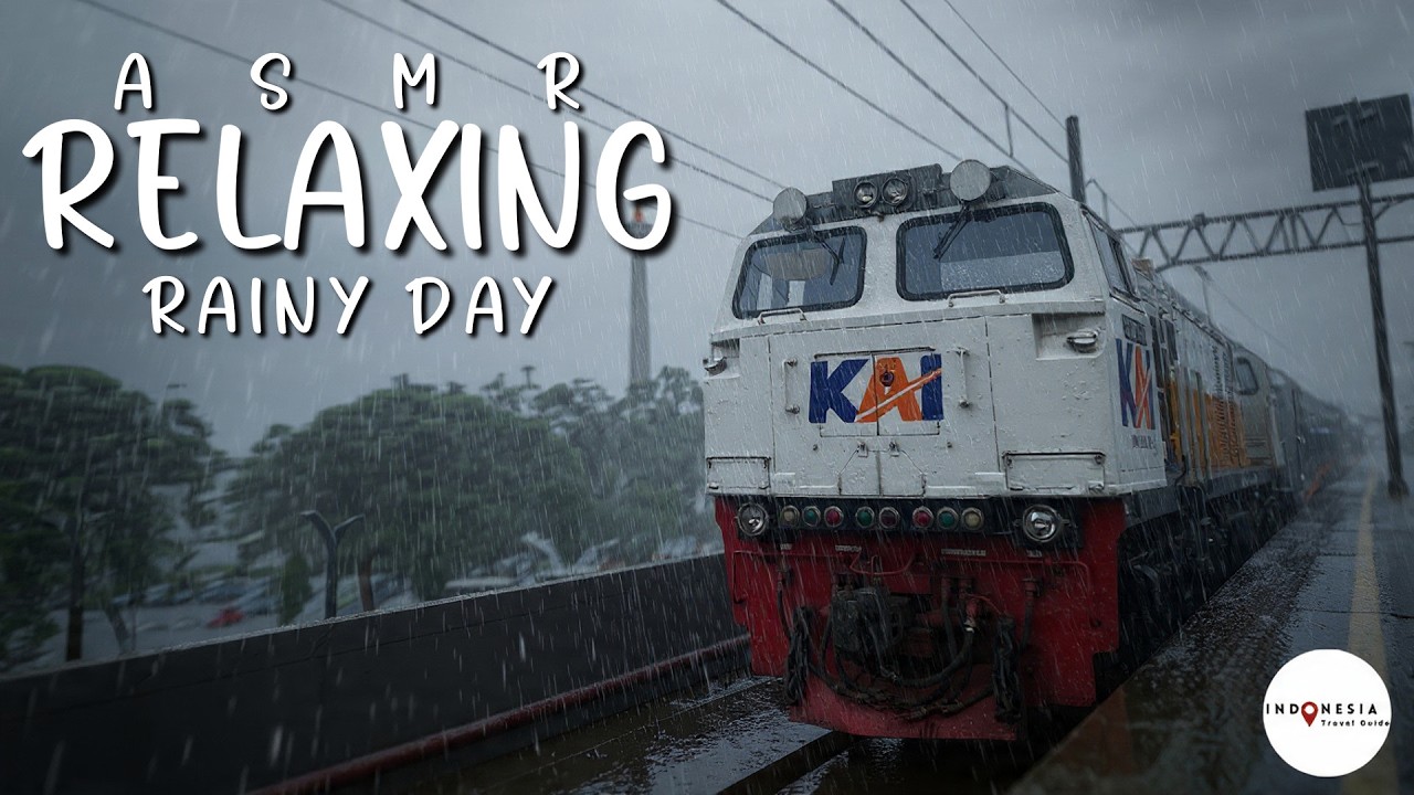 Modern Train Window in Heavy Rain 🚄💫 Deep Focus Ambience for Work & Study