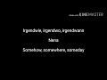 Irgendwie Irgendwo Irgendwann Nena Lyrics English Translation