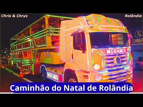 Caminhão com enfeite Natalino em Rolândia, PR Brasil