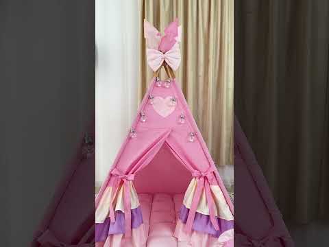 Вигвам для девочки Мальвинка с ковриком БОН БОН. Полный комплект - фото 1 - id-p1611064275