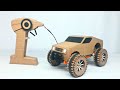 How To Make Monster Car With Cardboard Cardboard Monster Truck Monster Car DIY