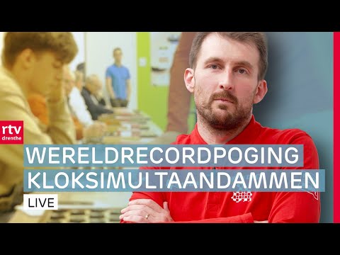 LIVE: wereldrecordpoging kloksimultaandammen | RTV Drenthe