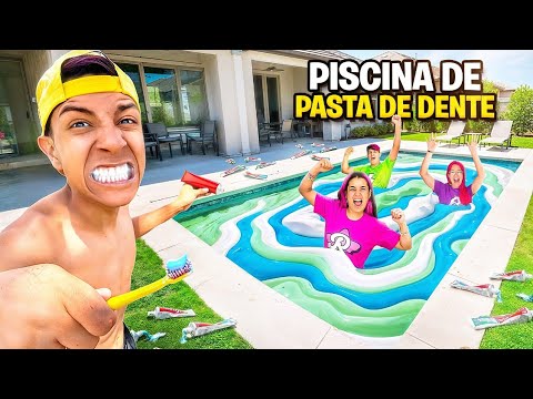 FIZ A MAIOR PISCINA DE PASTA DE DENTE *a piscina mais cara do canal ! 