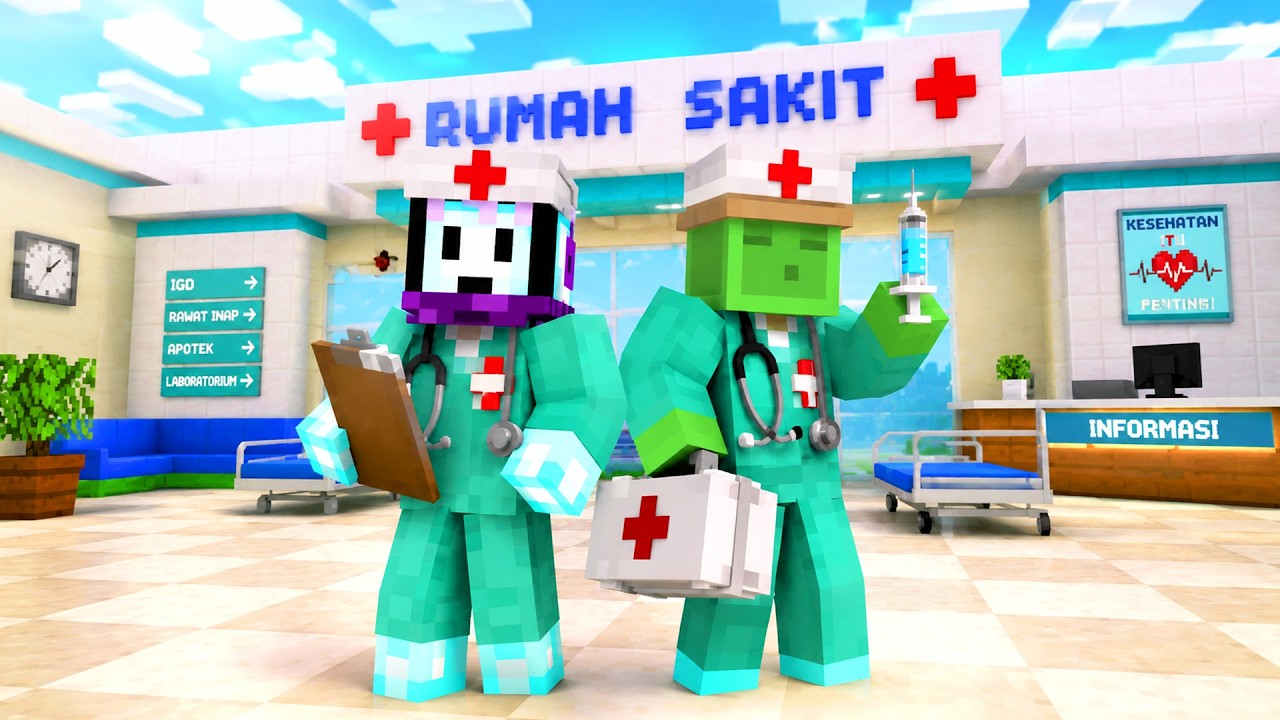 AKU JADI PERAWAT RUMAH SAKIT DADAKAN?! - Minecraft Dunia BeaconCream Eps 4