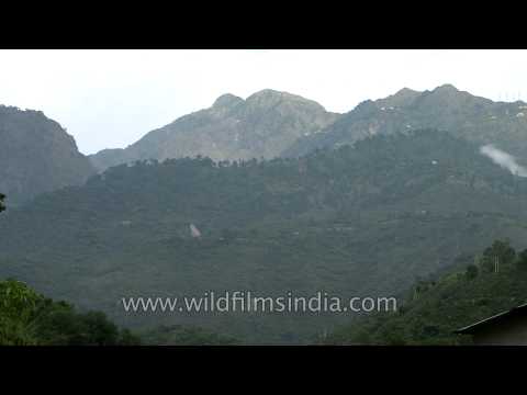 Driving through hills of Katra towards Nau Devi, Uttarakhand