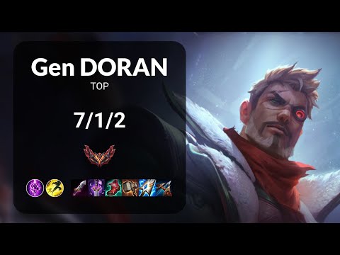 Gen Doran Jayce vs Zac TOP - KR GRANDMASTER Patch 13.23