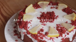 Cooking Vlog: Air-Fryer Red Velvet Cake (with Greek Yogurt Glaze) 🍋 | thatxxRin