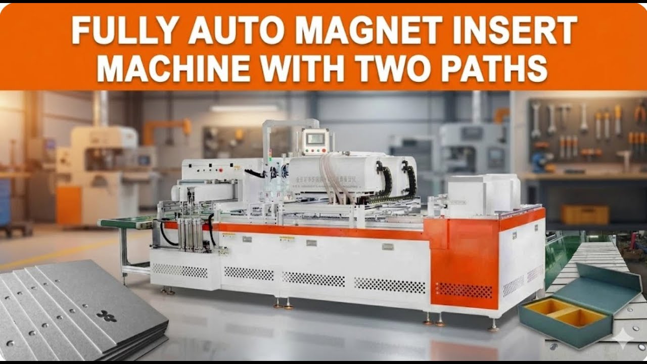 Fully Auto Magnet Closure Box Machine video thumbnail