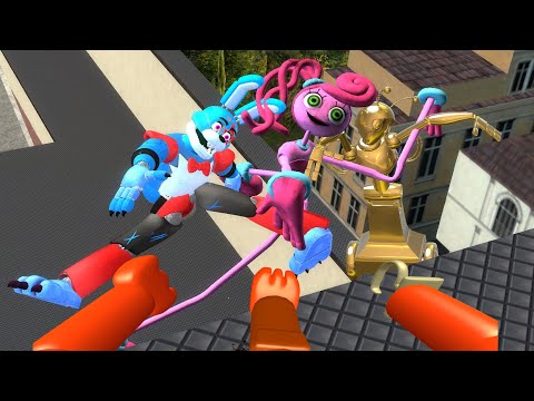 SPARTAN KICKING & RAGDOLLS FALLS FNAF 1-9 SECURITY BREACH ANIMATRONICS in Garry's Mod Gameplay #38