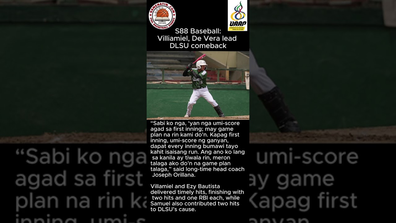 UAAP Men's Baseball: DLSU squeaks past UP, 6-5