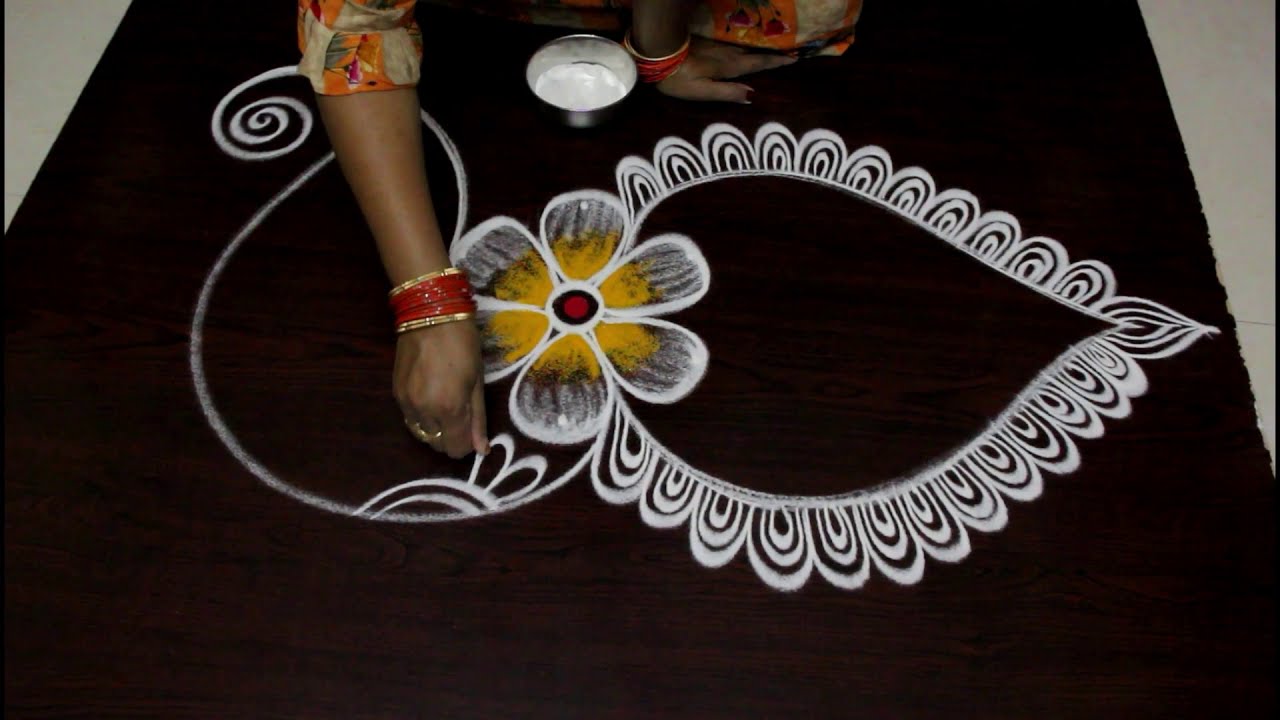 festival rangoli design by easy rangoli