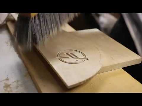 Creating a custom resin inlay on matching 8 string guitar and 5 string bass builds