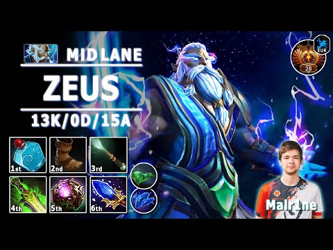 Zeus Mid Lane | 7.32d | Malr1ne Pos 2 Zeus Play | Dota 2 Immortal Gameplay