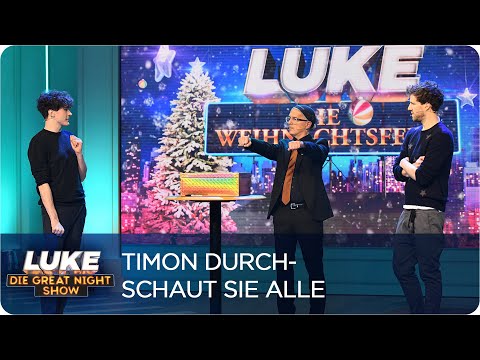Geschenke von Mentalist Timon Krause | SAT.1 Weihnachtsfeier | LUKE! Die Greatnightshow