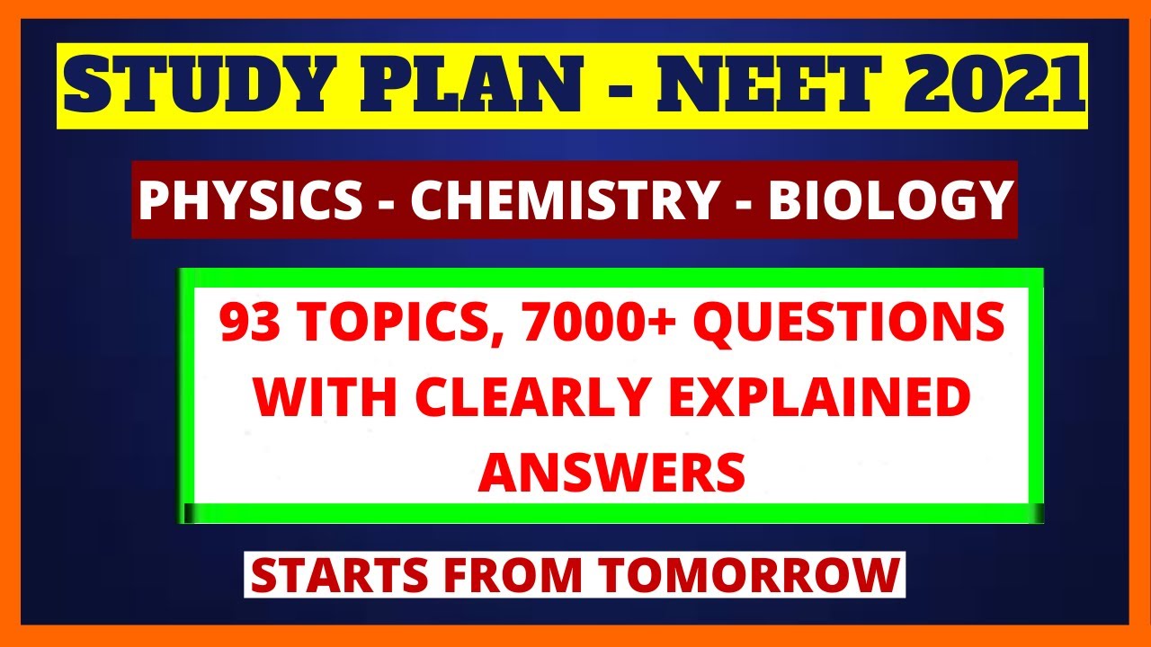 NEET 2021 | FREE MATERIALS WITH PDF DOWNLOAD LINK | STUDY PLAN | PHYSICS, CHEMISTRY, BIOLOGY | MBBS