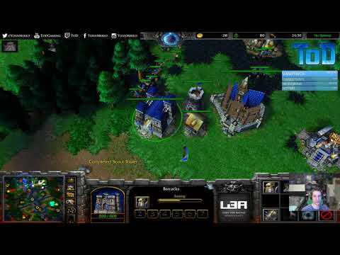 Warcraft III #529 - ToD & KnOff 2v2 vs Human & Orc (Basalt Basin)