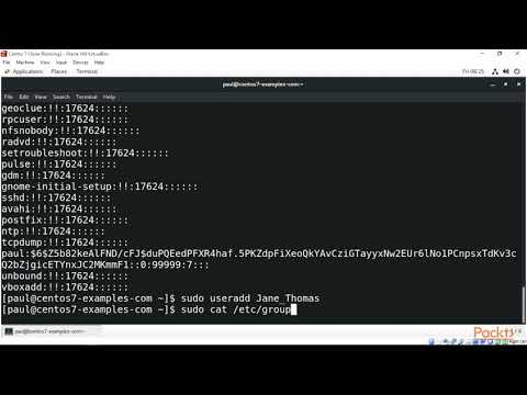 Advanced Linux System Administration Creating User and Groups | packtpub com