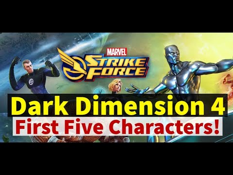 Dark Dimension 4 Ready! First Five Characters Assemble! | Marvel Strike Force - Free to Play