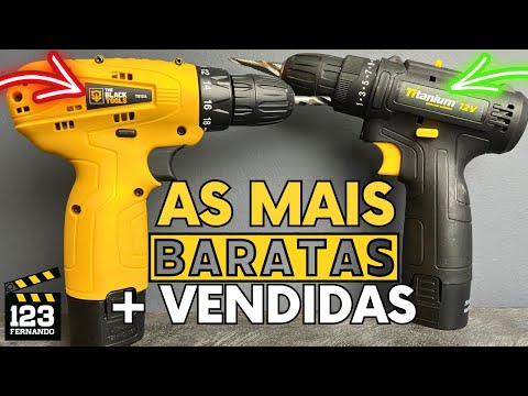 AS 12V MAIS BARATAS! PARAFUSADEIRA E FURADEIRA C/ BATERIA E CARREGADOR TITANIUM E BLACK TOOLS vale?