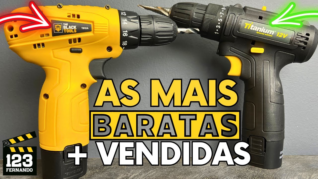 AS 12V MAIS BARATAS! PARAFUSADEIRA E FURADEIRA C/ BATERIA E CARREGADOR TITANIUM E BLACK TOOLS vale?