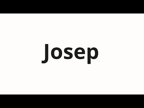 How to pronounce Josep