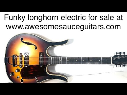 Vintage Silvertone Longhorn Danelectro hybrid electric guitar The Awesomesauce Longhorn 1968 - Sunburst image 13