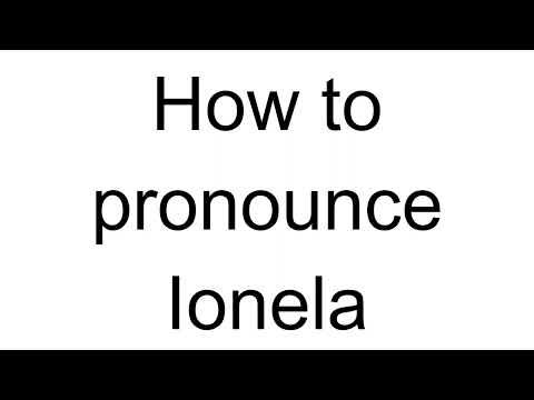 How to Pronounce Ionela (Romanian)