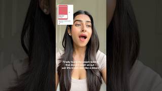 Makeup revolution Air Blur Matte Lipstick in the shade Peachy. Peach lipstick for brown skin tone.