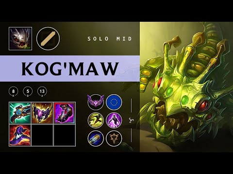 Kog'Maw Mid vs Galio - EUW Master Patch 25.24