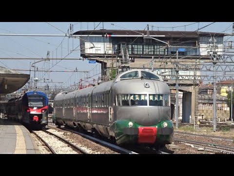 ETR 252 ARLECCHINO col TRENO STORICO MILANO-ROMA FONDAZIONE FS ALLA STAZIONE DI BOLOGNA CENTRALE!