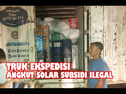 Truk Ekspedisi Angkut BBM Solar Subsidi Ilegal