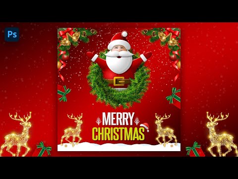 Christmas Social Media Post Design in Photoshop | Photoshop 2022 Social Media Designs Tutorial