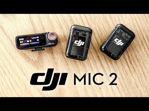 DJI Mic 2 (2 TX + 1 RX + Charging Case), Wireless Lavalier Microphone, Intelligent Noise Cancelling, 32-bit Float Internal Recording, 820 ft.(250m) Range, Microphone for iPhone, Android, Camera video review thumbnail