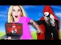 We Escape HACKER Hide And Seek Chase With FIRST E3 Laptop To Save Game Master Rebecca Zamolo
