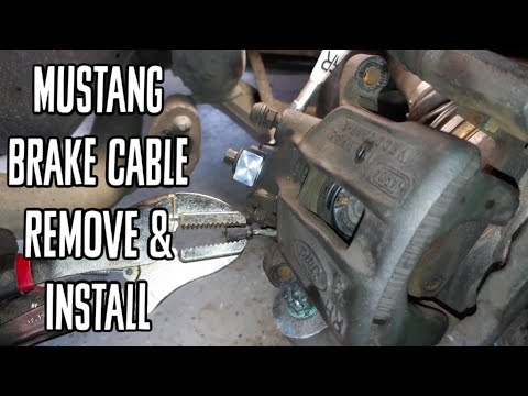 How To Remove & Install the Caliper Emergency Brake Cable on a Mustang