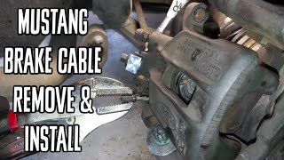 How To Remove & Install the Caliper Emergency Brake Cable on a Mustang