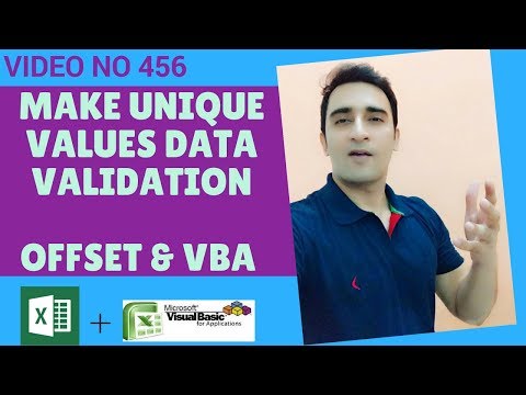 Learn MS Excel-Video 455- Unique data validation -VBA with Excel offset