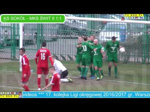 tv.nsk.pl 2017-03-25 KS Sokół OSiR Serock - MKS Świt II Nowy Dwór Maz. 3:2 (1:1) Głowacz na 1-1
