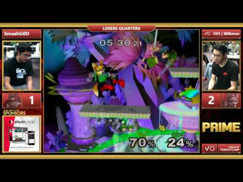 Prime - SmashG0D (Marth) Vs. OES | Milkman (Fox) SSBM Losers Quarters - Smash Melee