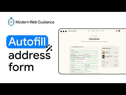 Modern Web Guidance for your AI workflow: Autofill address form